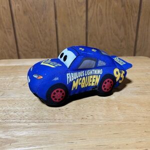 Ty Sparkle Fabulous Lightning McQueen Disney Cars 3 Blue Car Plush Toy 7”